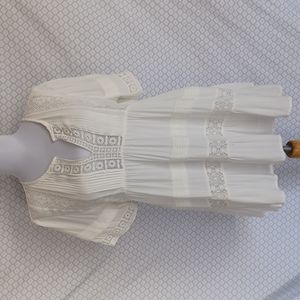 COPY - Maeve Lace Ladies Blouse Short Sleeve White S